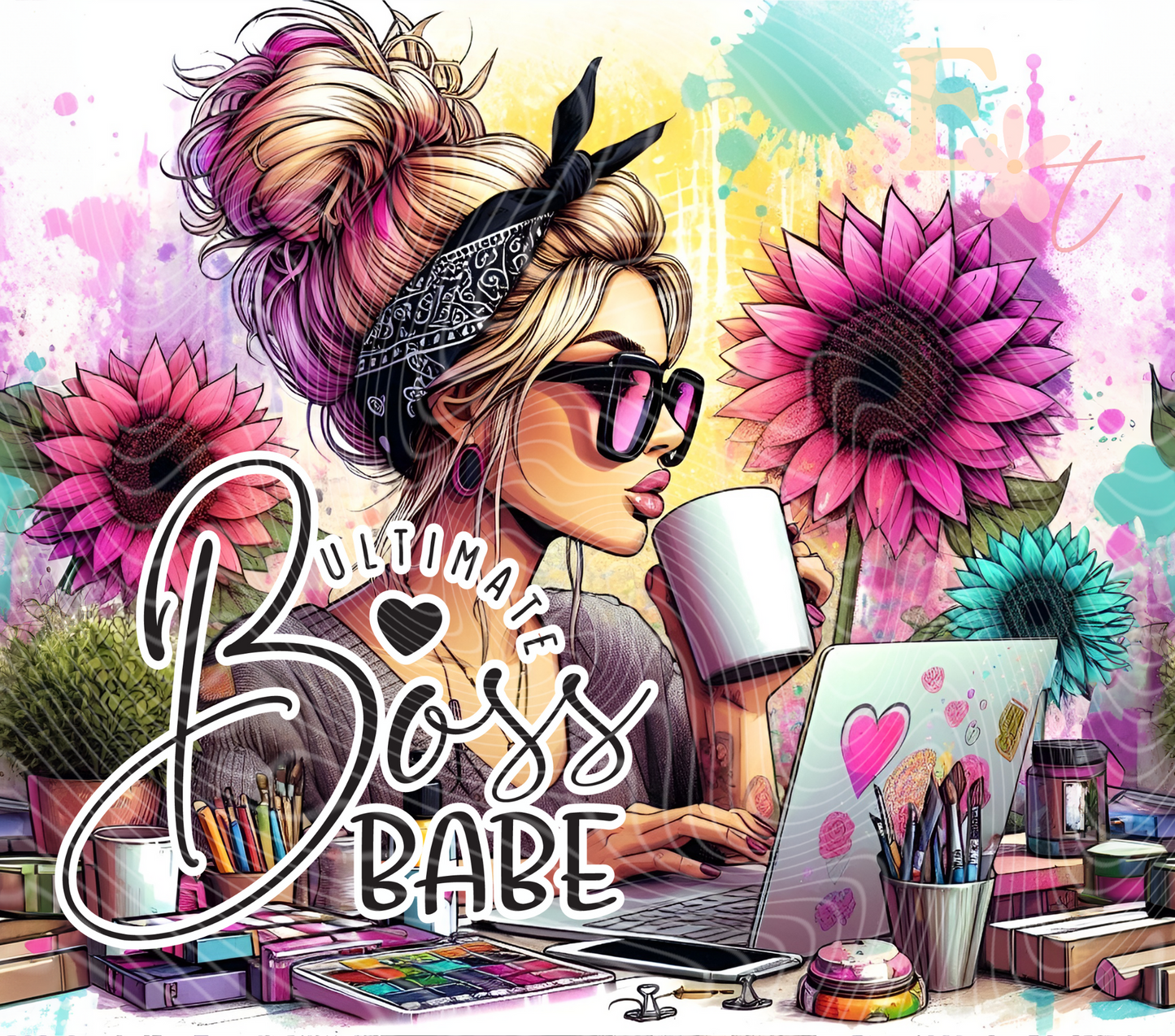 Boss Babe 20oz Tumbler Sublimation Wrap