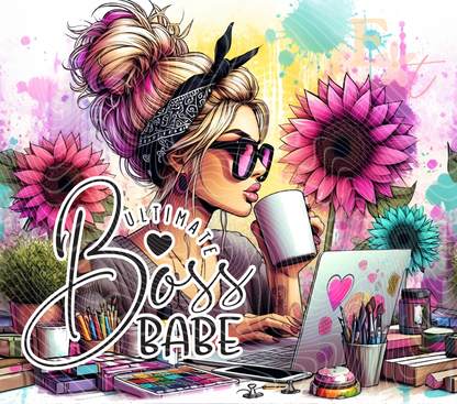 Boss Babe 20oz Tumbler Sublimation Wrap