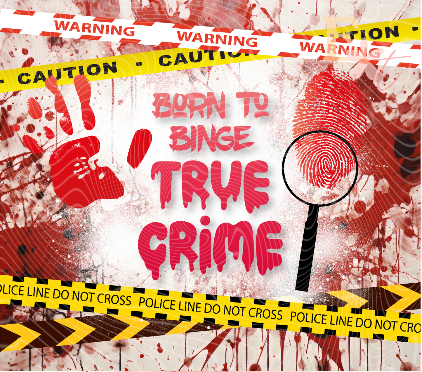 True Crime 20oz Tumbler Sublimation Wrap