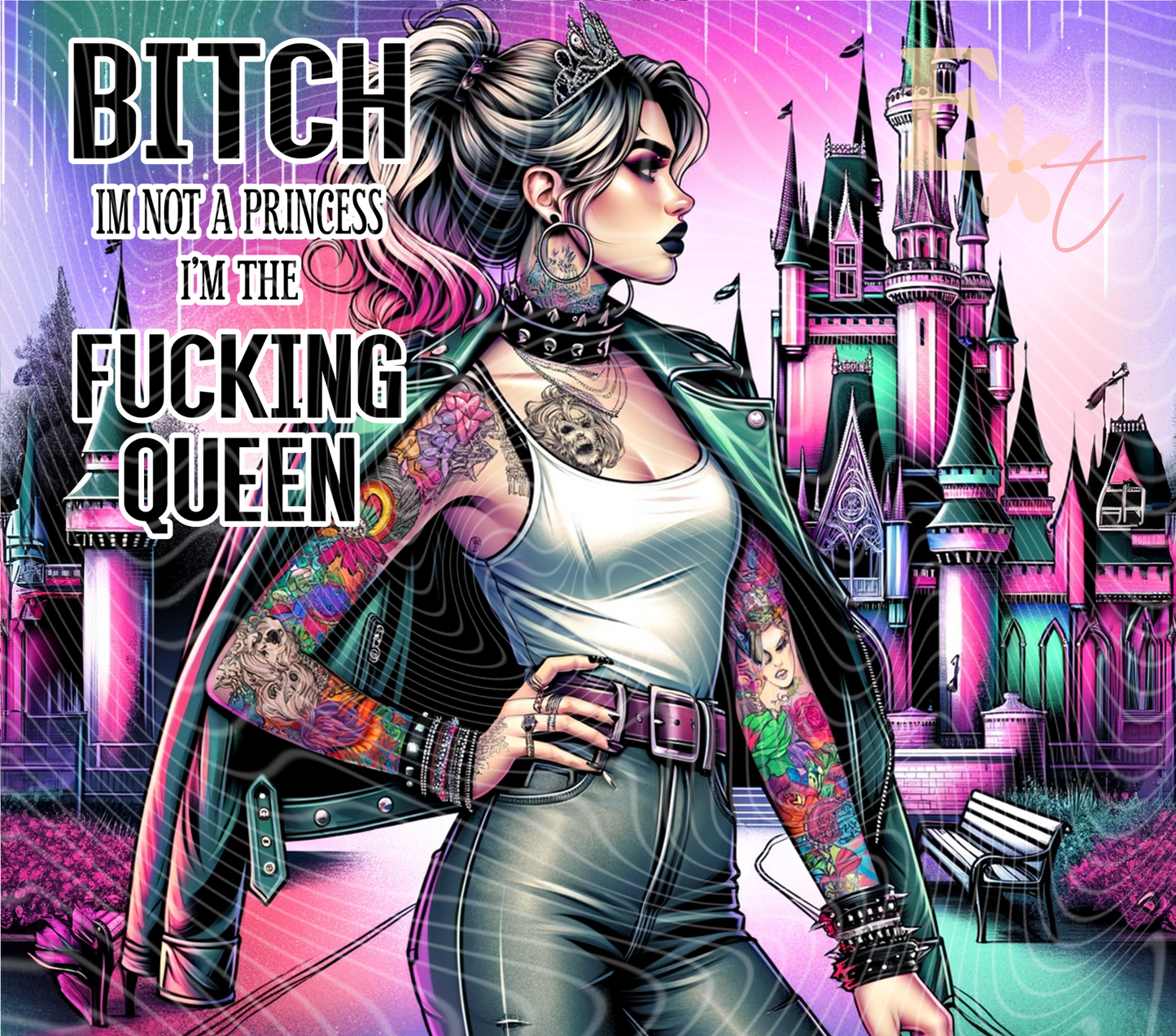 Not a Princess 20oz Tumbler Sublimation Wrap