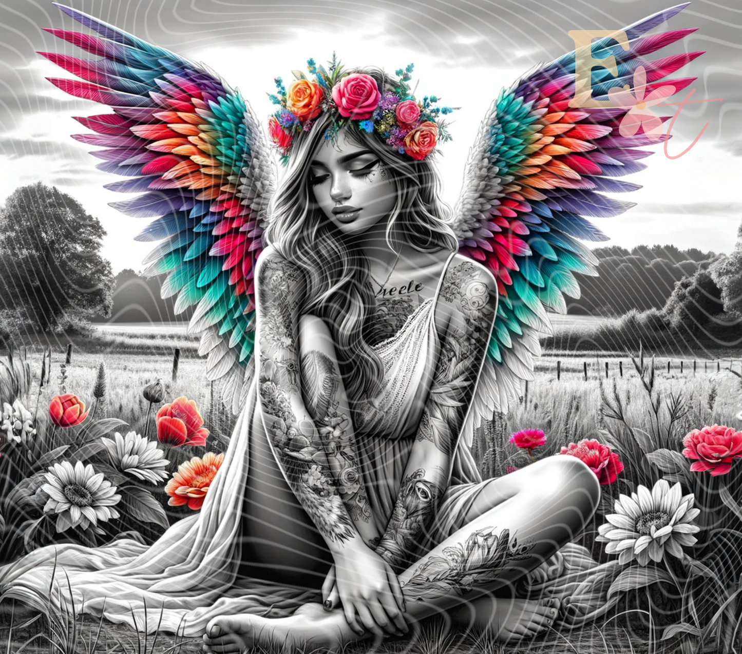 Angel 20oz Tumbler Sublimation Wrap