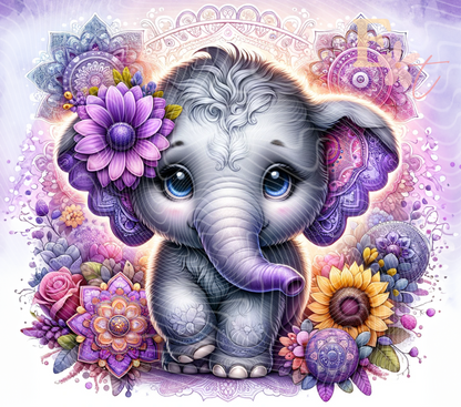 Baby Elephant 20oz Tumbler Sublimation Wrap