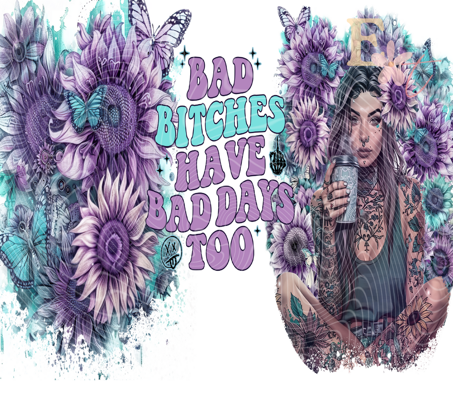 Bad Days 20oz Tumbler Sublimation Wrap
