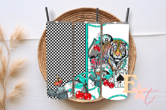 Lucky Tiger 20oz Tumbler Sublimation Wrap
