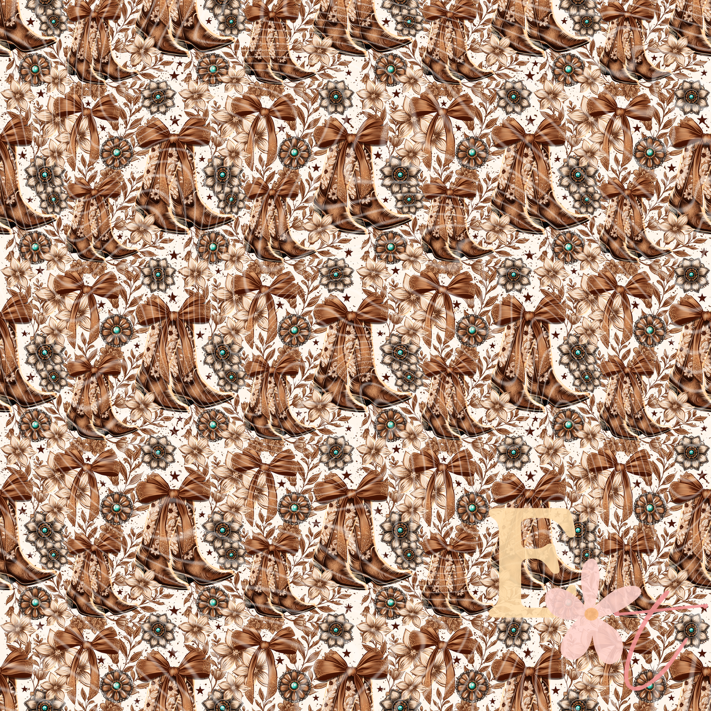 Cowgirl Boots Seamless Pattern