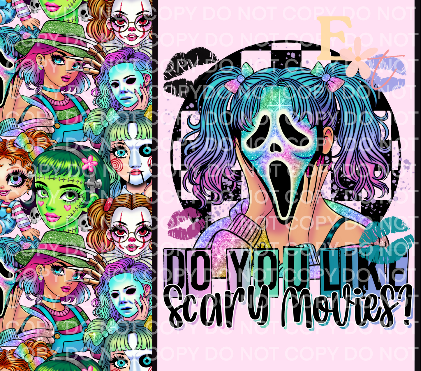 Horror Girlie Ghost 20oz Tumbler Sublimation Wrap