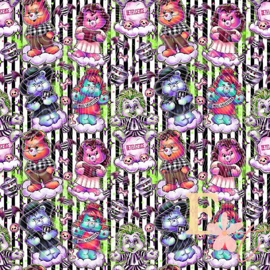 Scare Bear Seamless Pattern