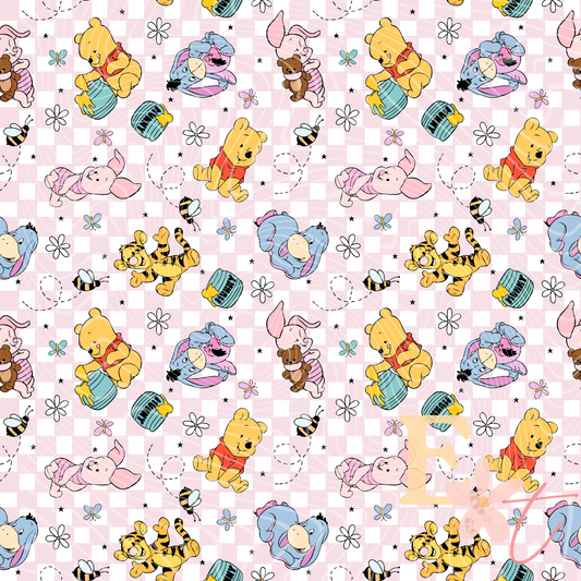 Baby Bear and Friends Seamless Pattern