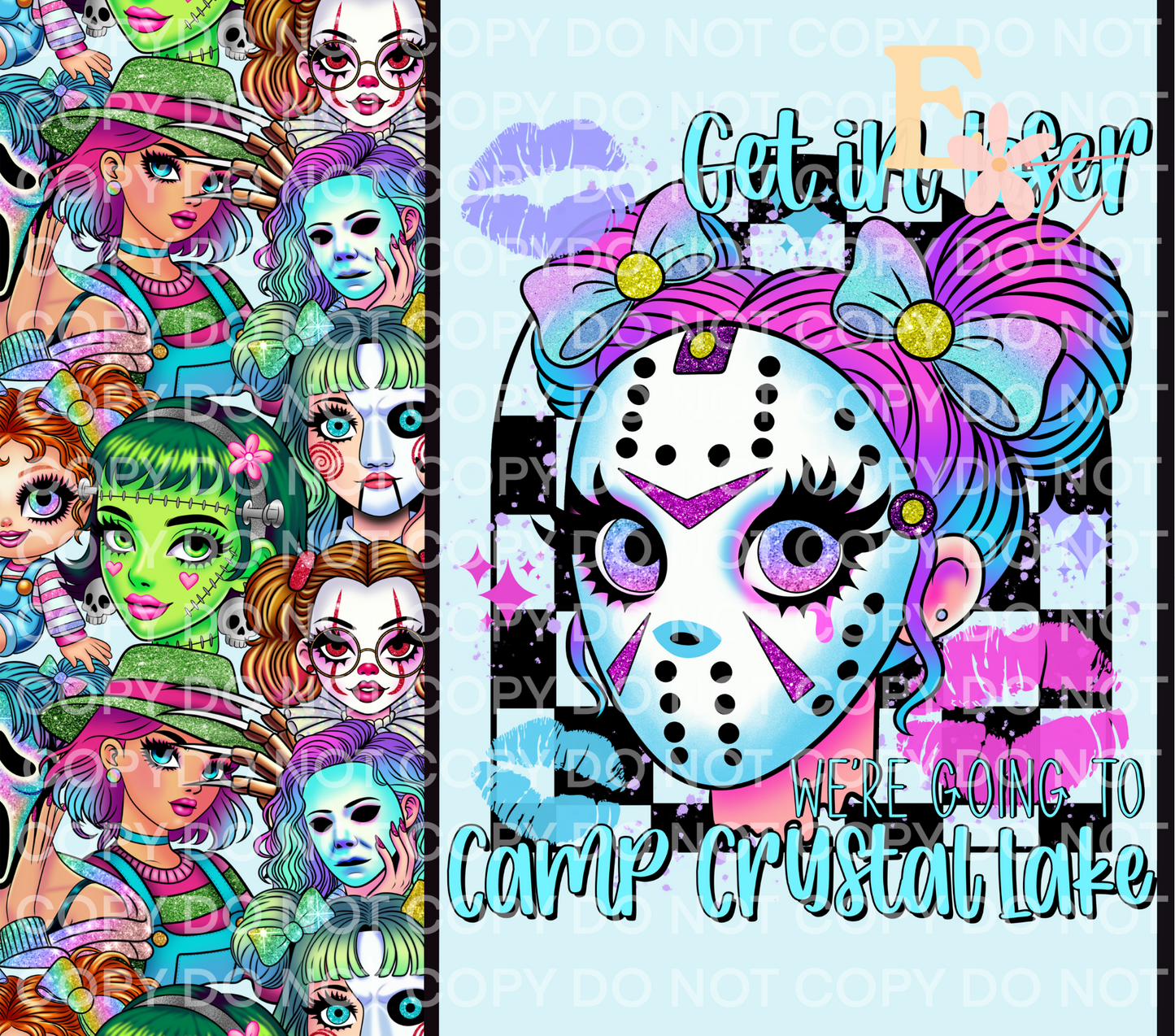 Horror Girlie Jason 20oz Tumbler Sublimation Wrap