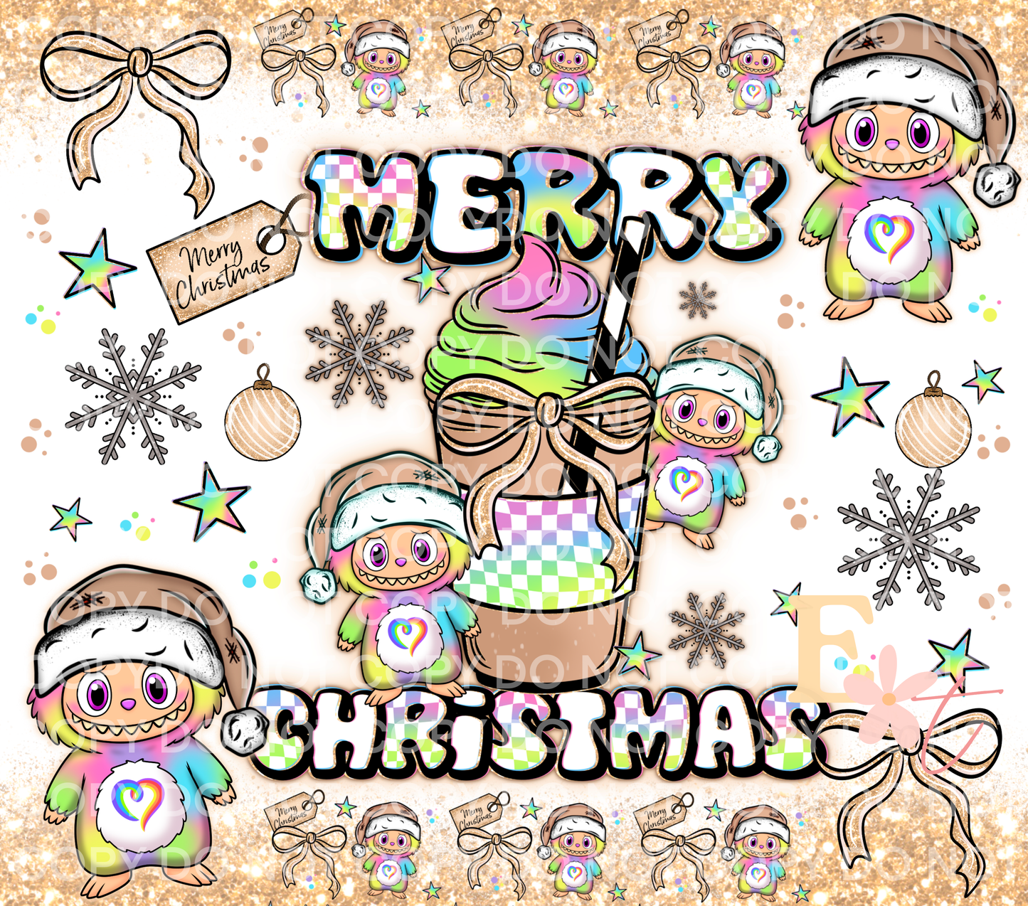 Christmas Labubu 20oz Sublimation Wrap