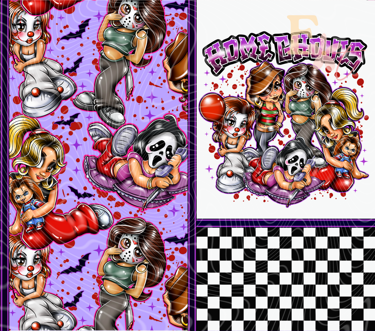 Home Ghouls 20oz Tumbler Sublimation Wrap