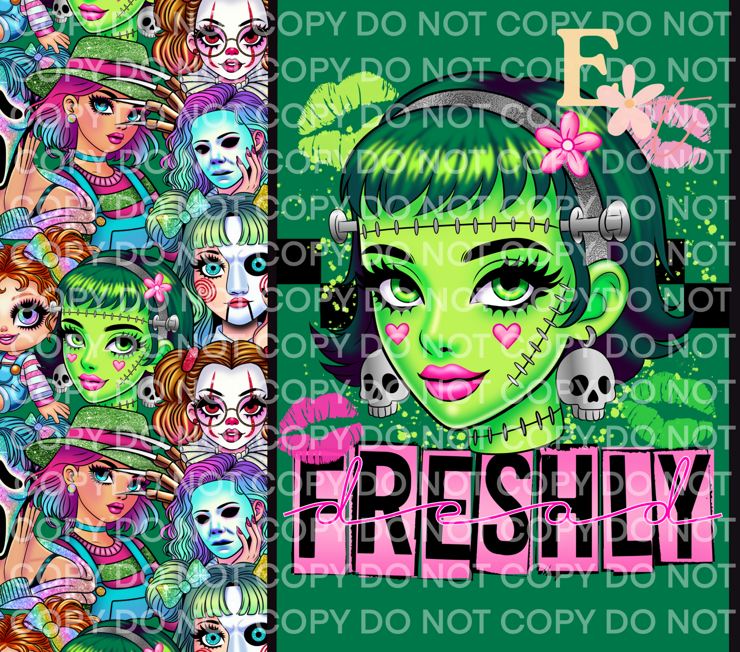 Horror Girlie Franklin 20oz Tumbler Sublimation Wrap
