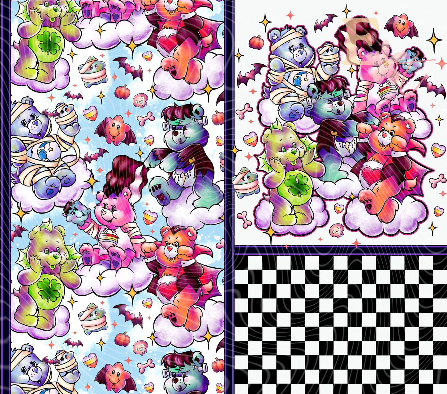 Scare Bears 20oz Tumbler Sublimation Wrap