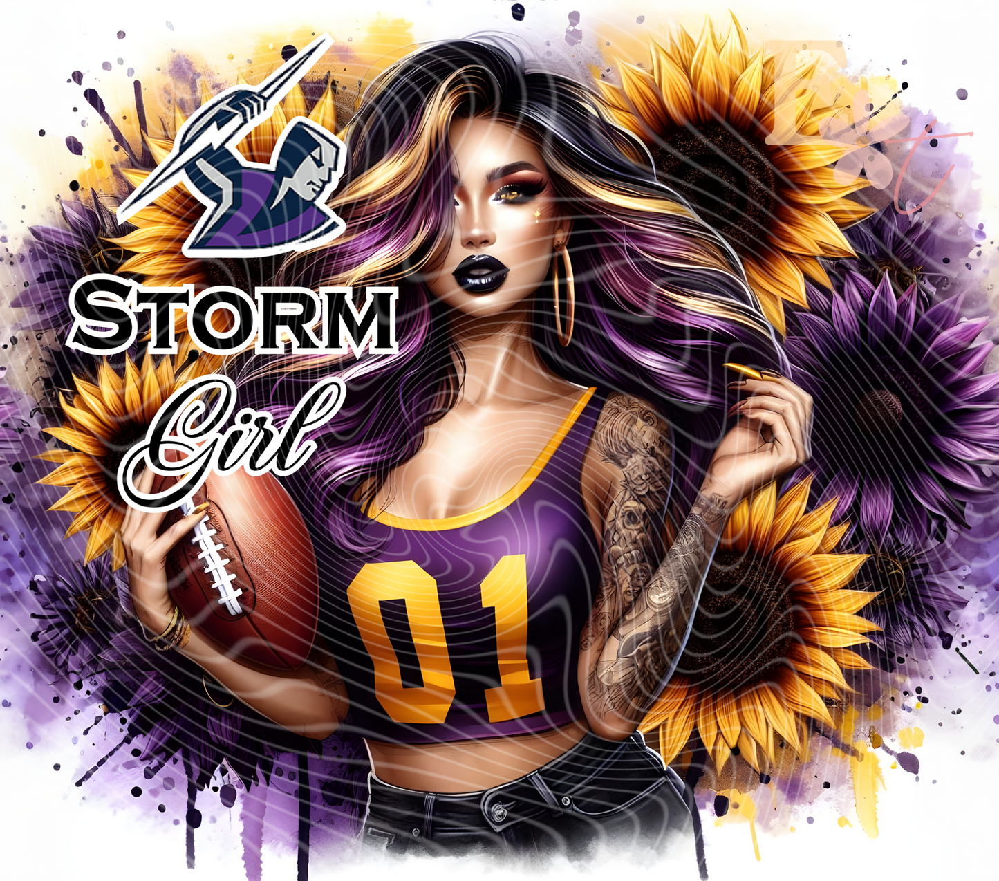 Footy Girl 2 20oz Tumbler Sublimation Wrap