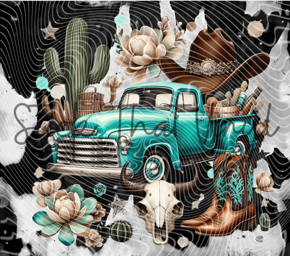 Western Truck 20oz Tumbler Sublimation Wrap