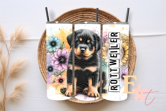Rottweiler 20oz Tumbler Sublimation Wrap