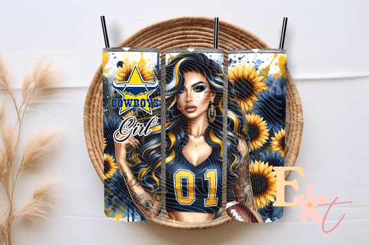 Footy Girl 5 20oz Tumbler Sublimation Wrap