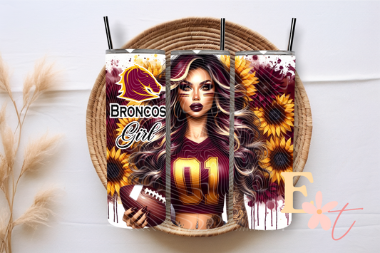 Footy Girl 6 20oz Tumbler Sublimation Wrap