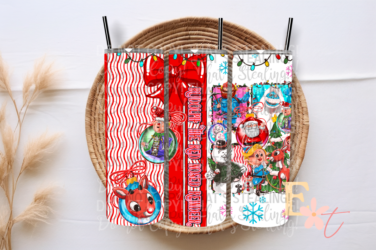 Rudolph Red Nose 20oz Sublimation Wrap