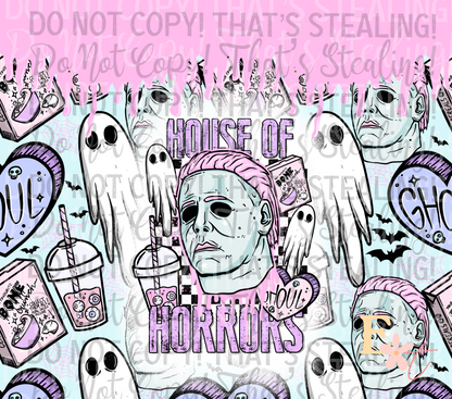 House of Horrors Michael 20oz Tumbler Sublimation Wrap