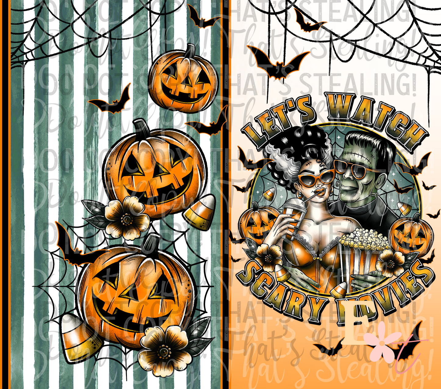 Scary Movies 20oz Tumbler Sublimation Wrap