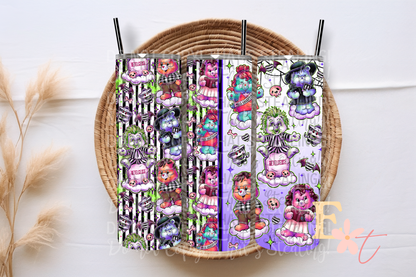Beetle Bears 20oz Tumbler Sublimation Wrap