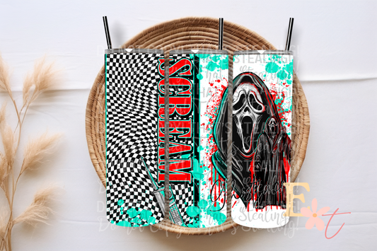 Scream 20oz Tumbler Sublimation Wrap