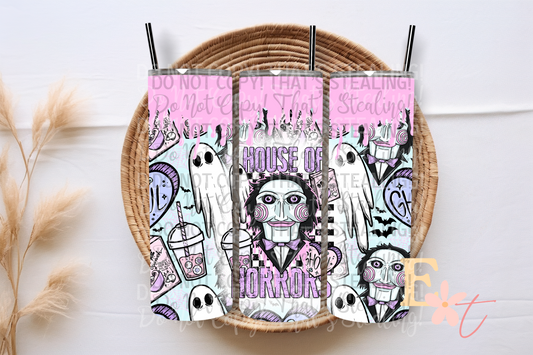 House of Horrors Jigsaw 20oz Tumbler Sublimation Wrap