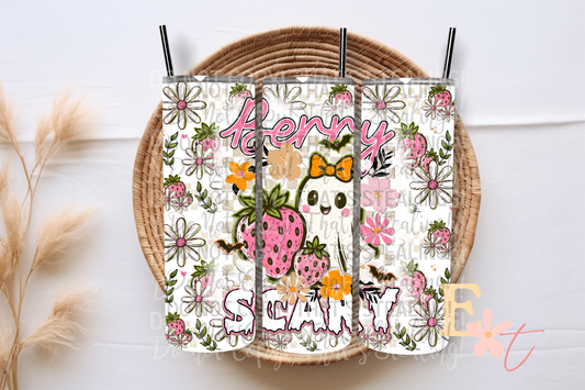 Berry Scary 20oz Tumbler Sublimation Wrap