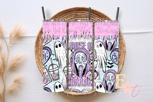House of Horrors Scream 20oz Tumbler Sublimation Wrap