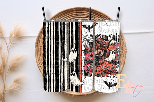 Spooky Highland 20oz Tumbler Sublimation Wrap