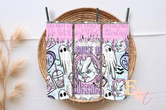 House of Horrors Chuck 20oz Tumbler Sublimation Wrap