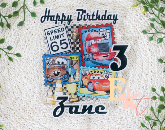 Cars UV Printed Cake Topper