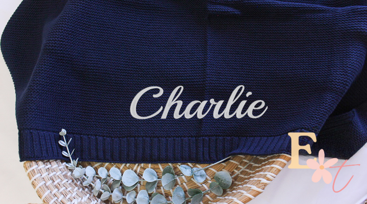 Personalised Knitted Baby Blanket
