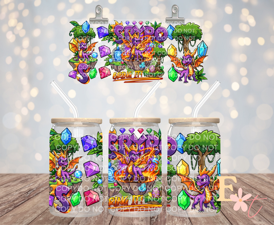 Purple Dragon 16oz UV DTF Wrap