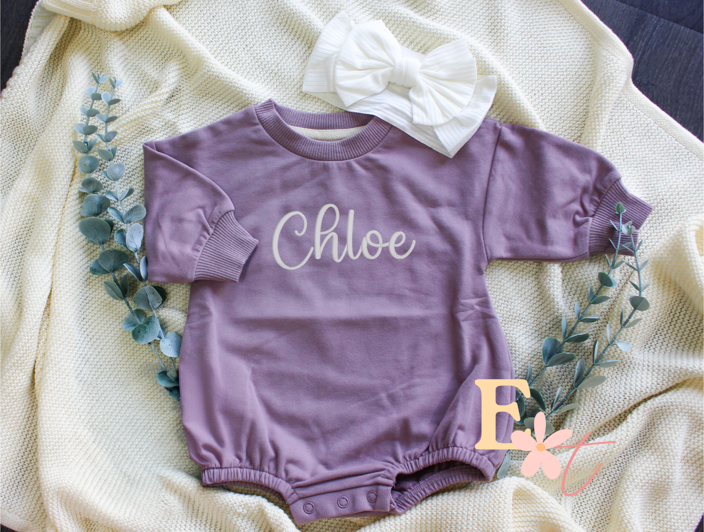 Personalised Name Baby Romper