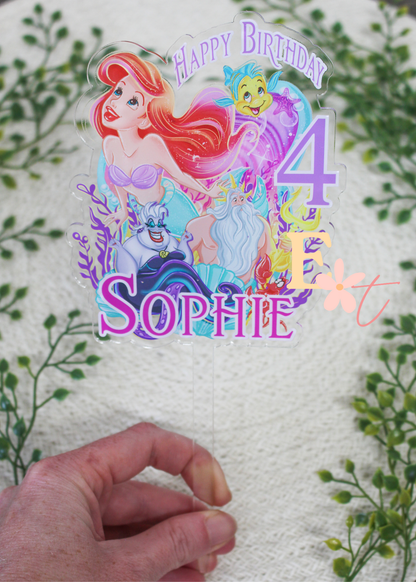 Under The Sea UV Printed Cake Topper