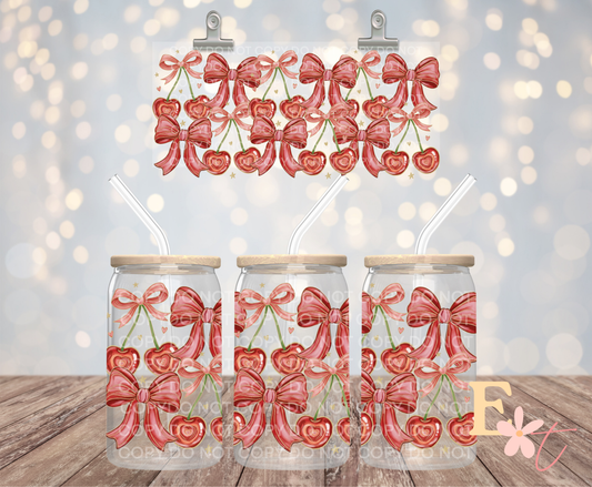 Cherry Bows 16oz UV DTF Wrap