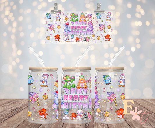 Beary Christmas 16oz UV DTF