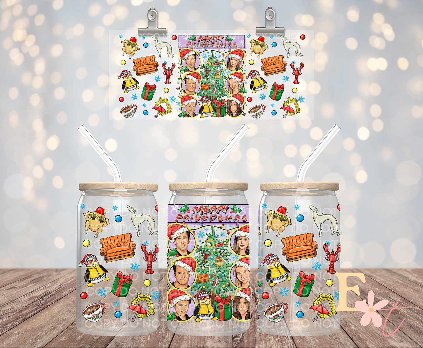 Friendmas 16oz UV DTF