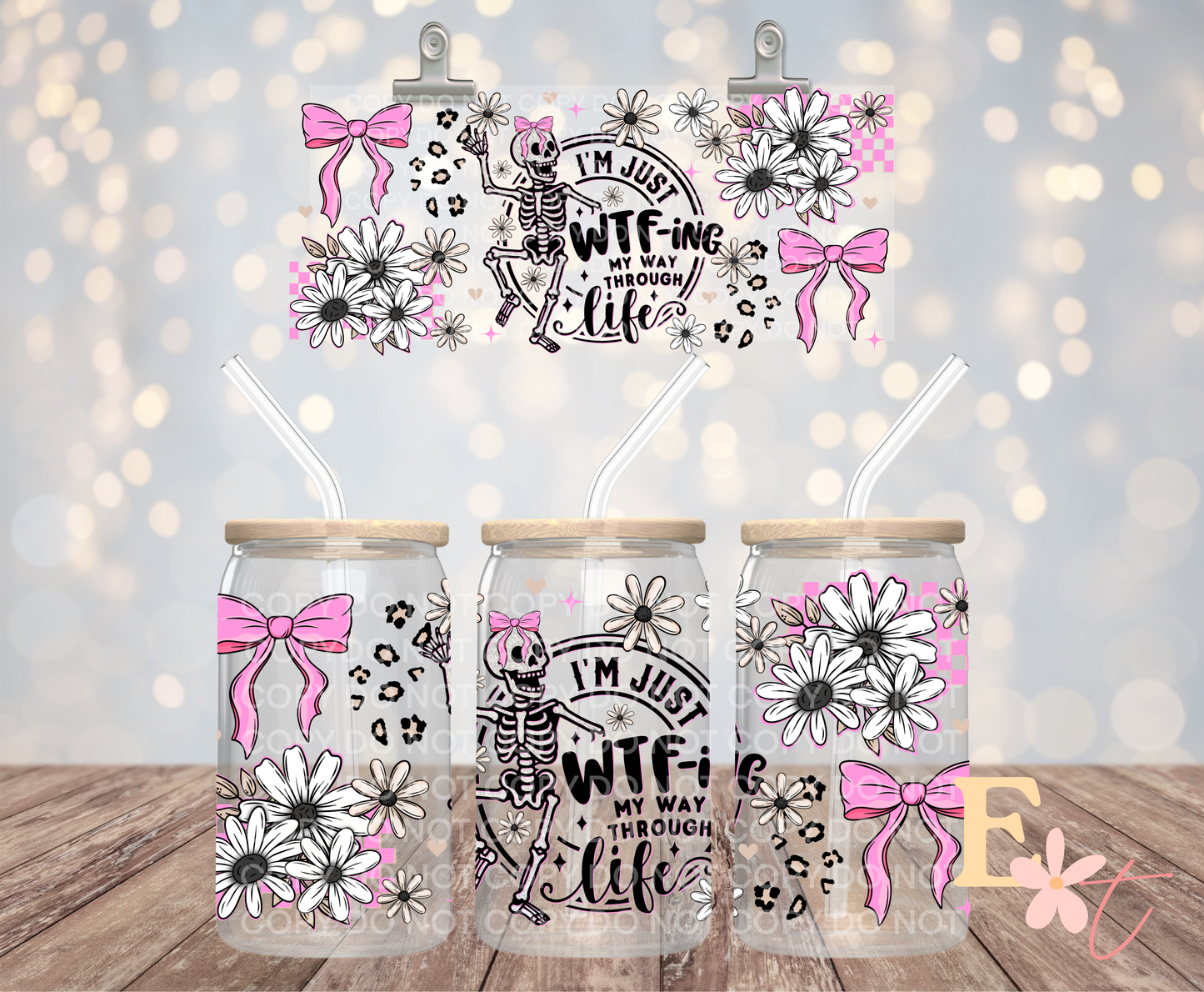 WTFing Through Life 16oz UV DTF Wrap