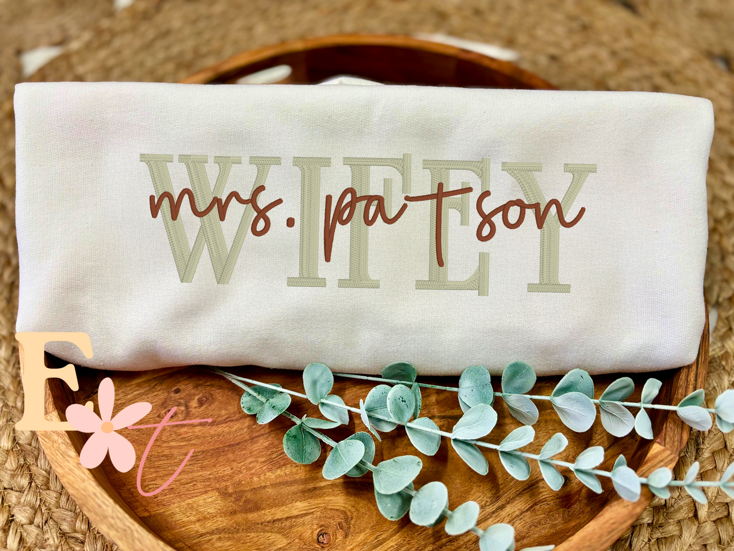 Wifey Personalised Embroidery