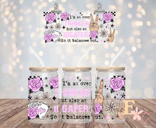 Overthinker 16oz UV DTF Wrap