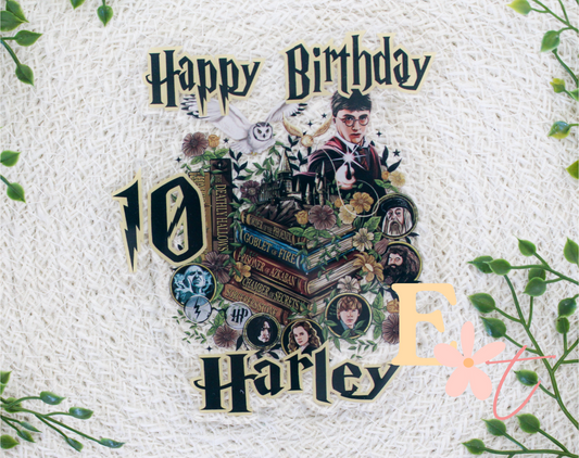 Wizard UV Printed Cake Topper