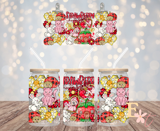 Strawberry Mouse 16oz UV DTF Wrap
