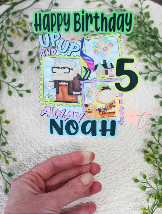 Up UV Printed Cake Topper