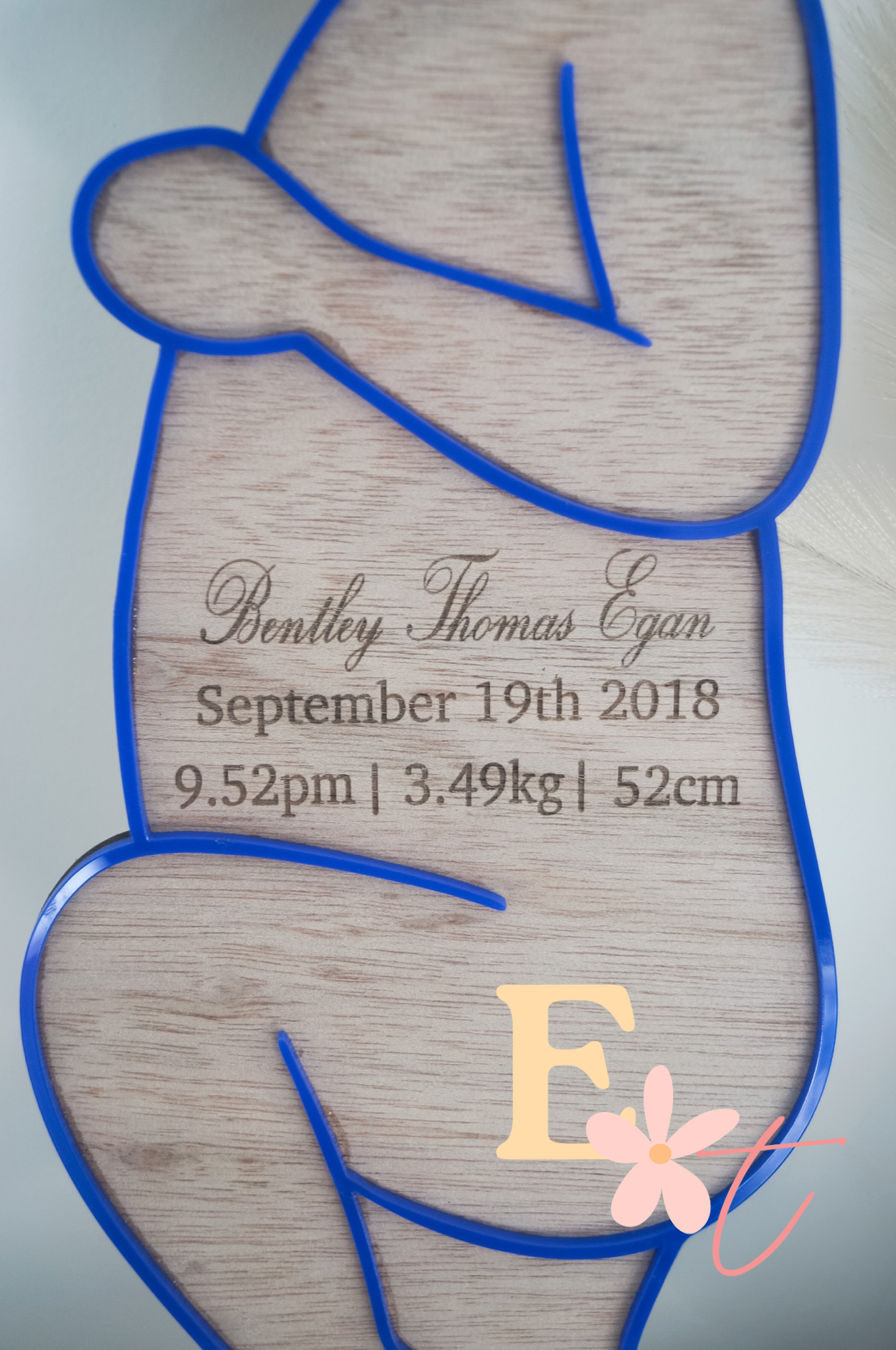Newborn Baby Detail Plaque