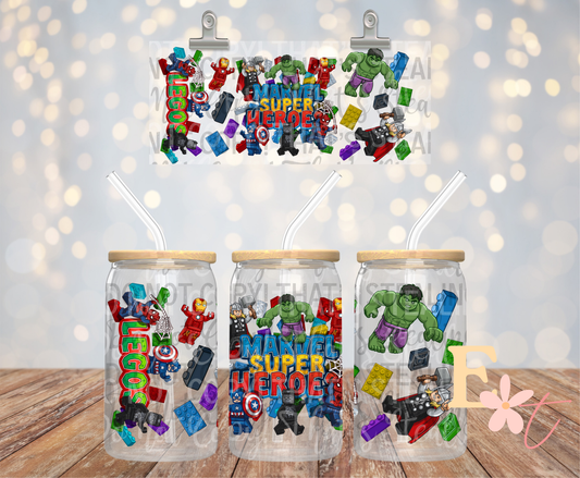 Block Superhero 16oz UV DTF Wrap