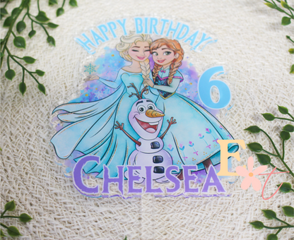 Ice Princess UV Printed Cake Topper