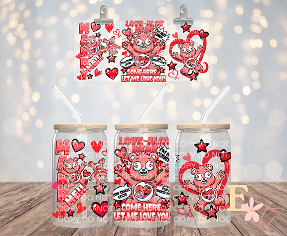 Love Alot 16oz UV DTF Wrap